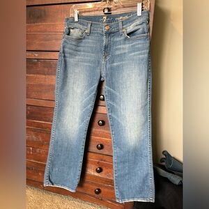 7 for All Mankind Cropped Boot Jean - Size 30